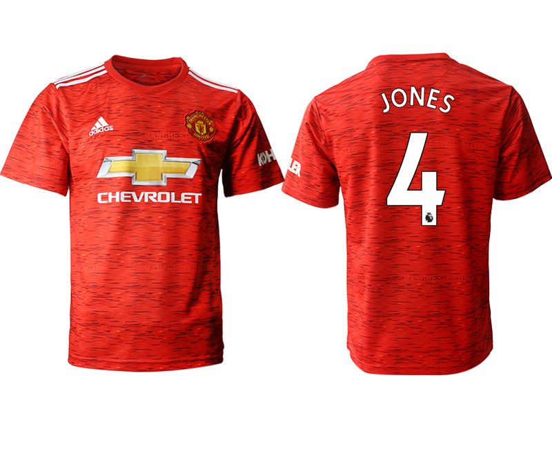 Men 2020-2021 club Manchester United home aaa version #4 red Soccer Jerseys->manchester united jersey->Soccer Club Jersey